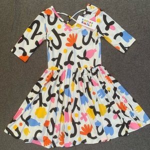 Dot Dot Smile Dress Ballerina Spring New with tag nwt size 7 Floral on white